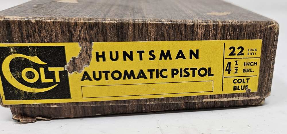 Colt Huntsman .22 LR 4.5" — MFG 1957, Original Box & Papers Colt Blue-img-12