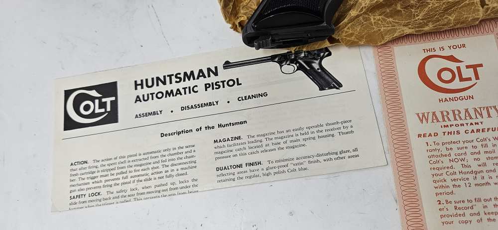 Colt Huntsman .22 LR 4.5" — MFG 1957, Original Box & Papers Colt Blue-img-8