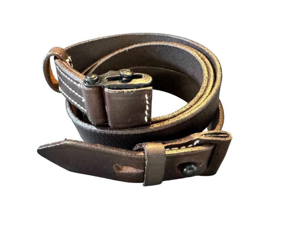 Mauser K98 Leather Sling - Dark Brown -img-0