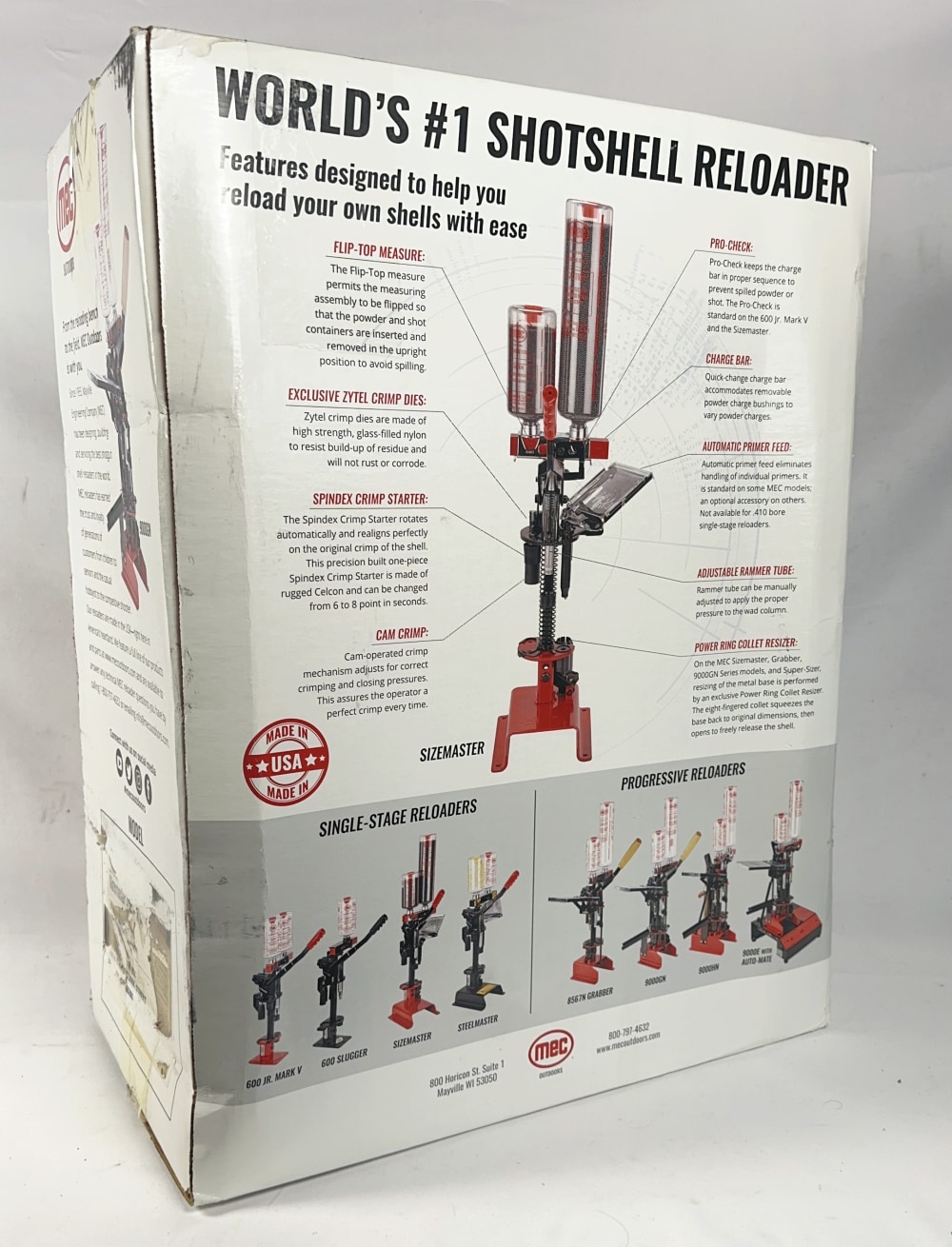 MEC Sizemaster .410 Bore 3" Single Stage Shotshell Press 81204103 - UNUSED-img-1