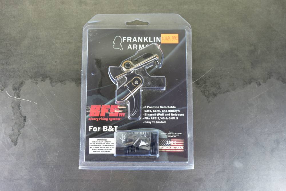 Franklin Armory BFSIII Trigger – B&T APC9 / APC45 / GHM9 | Binary -img-0
