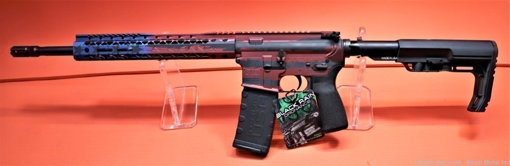 NEW Black Rain Ordnance Spec15 AR15 5.56  FX Tattered Flag Custom Cerakote -img-1