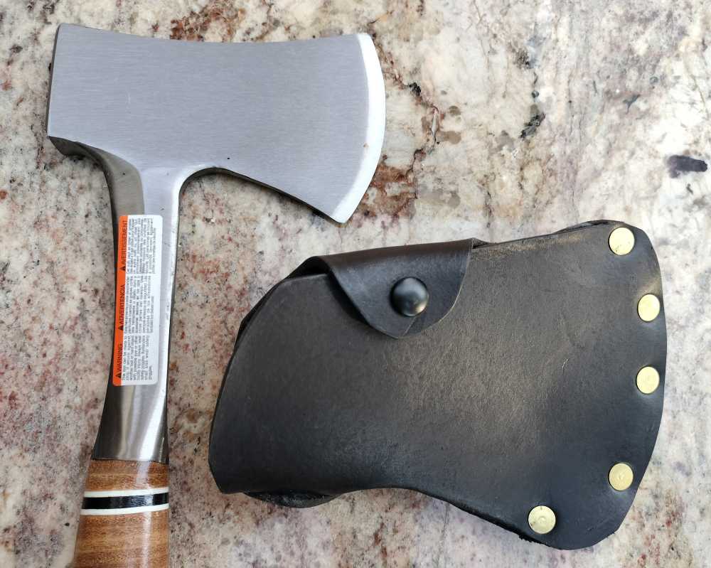 Leather Hatchet Sheath fits Estwing Sportsman's Axe Model E24A-img-2