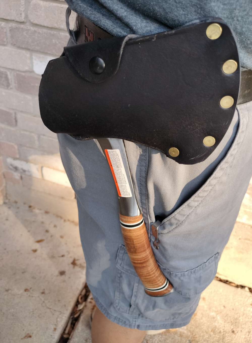 Leather Hatchet Sheath fits Estwing Sportsman's Axe Model E24A-img-8