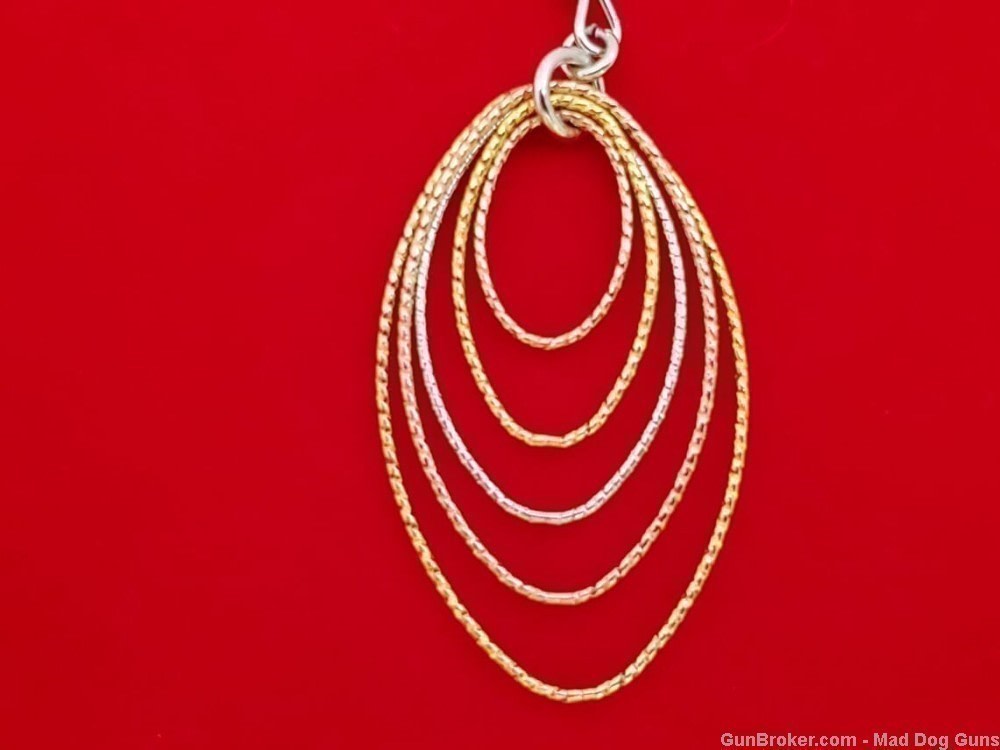 925 Sterling Silver Rhodium Plated & 14K Gold Overlay Earrings.S33*REDUCED*-img-1