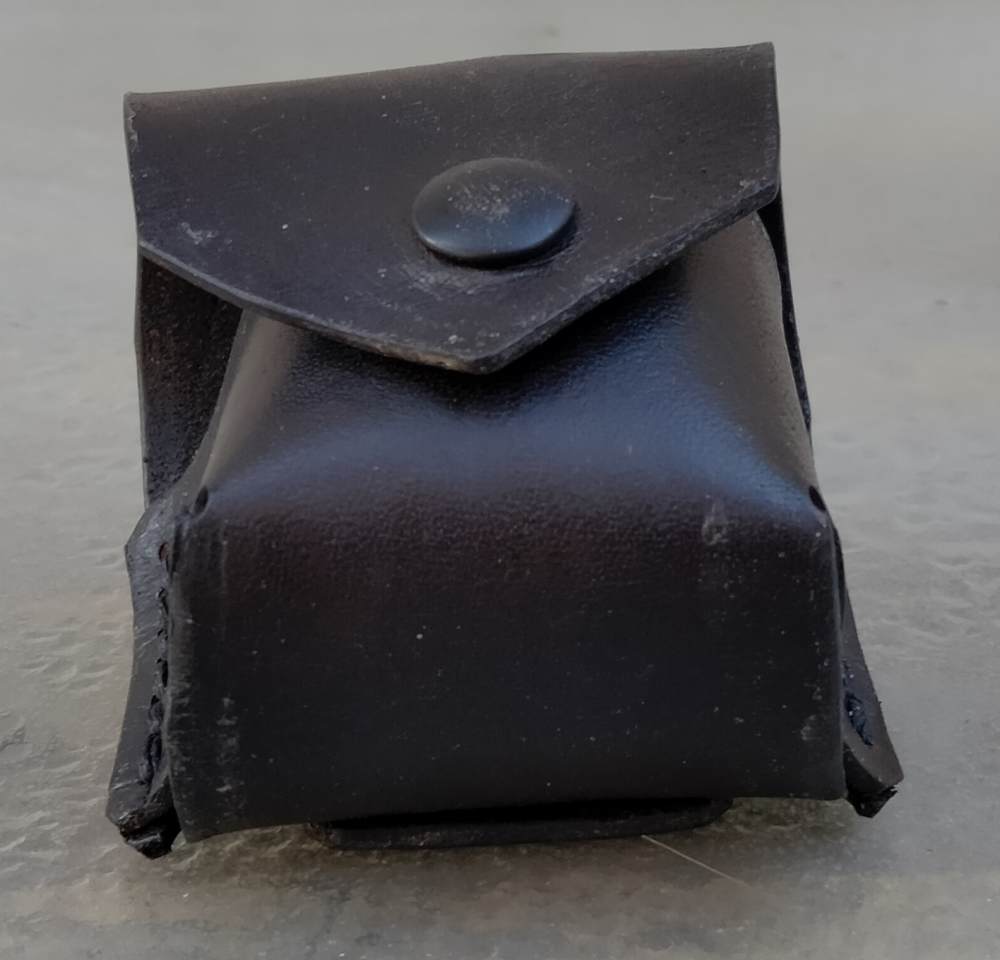 1858 Rem Leather Spare Cylinder Pouch Cowboy Revolver Black-img-1