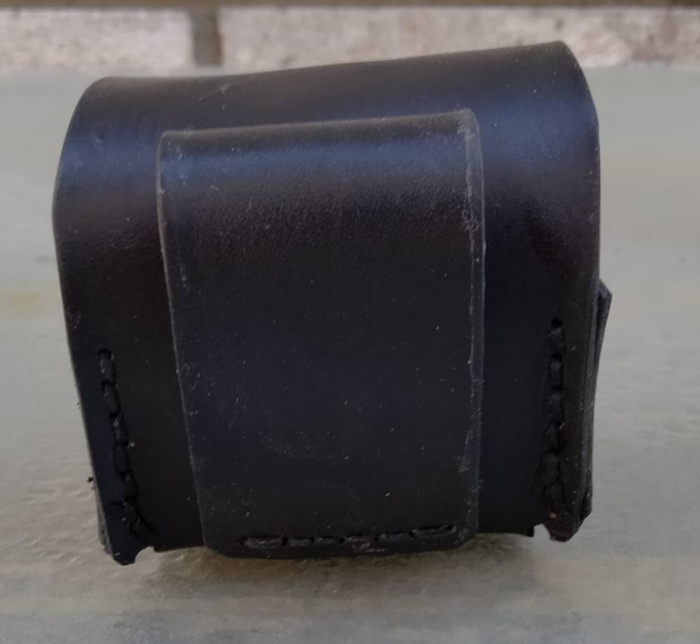 1858 Rem Leather Spare Cylinder Pouch Cowboy Revolver Black-img-2