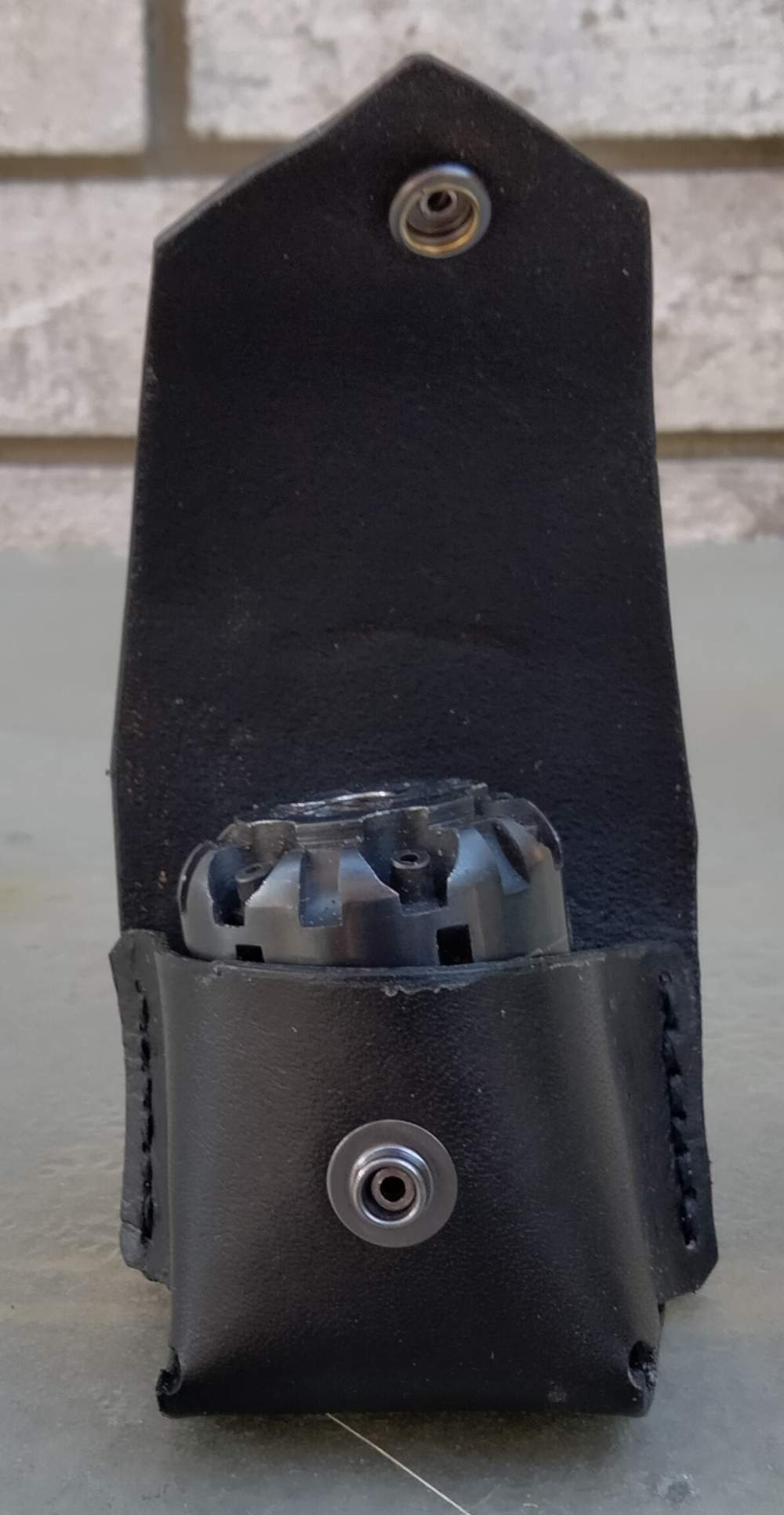 1858 Rem Leather Spare Cylinder Pouch Cowboy Revolver Black-img-4