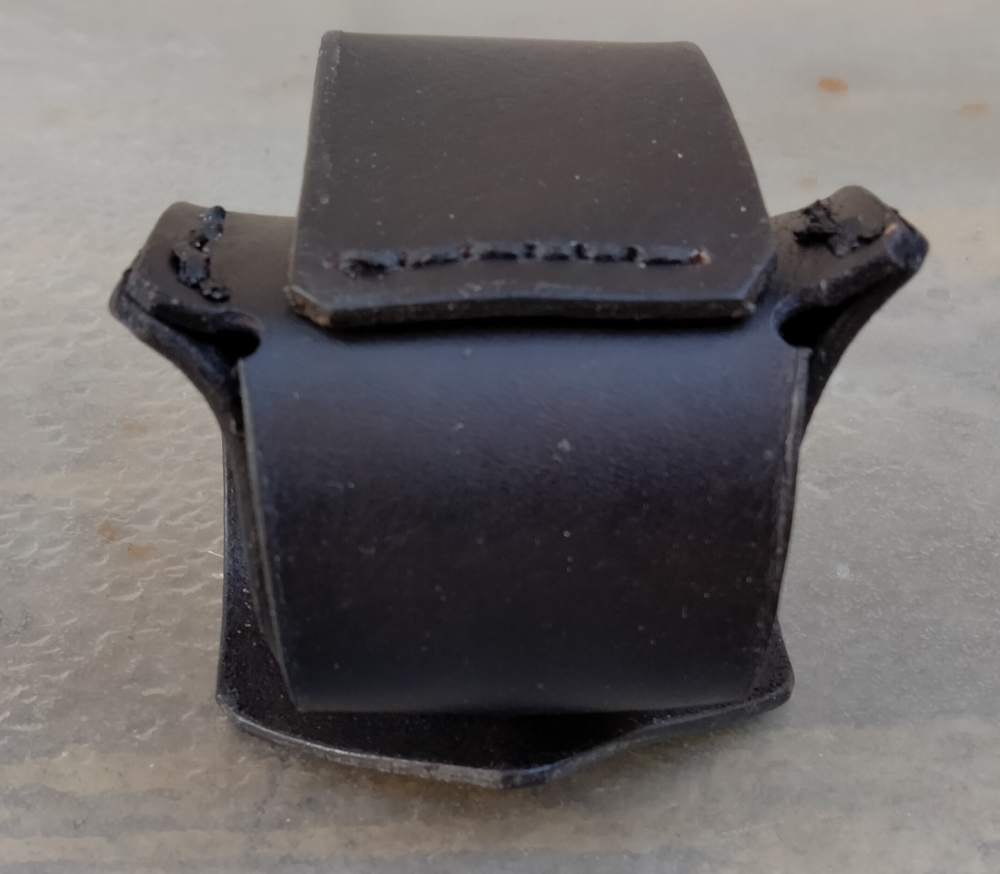 1858 Rem Leather Spare Cylinder Pouch Cowboy Revolver Black-img-3