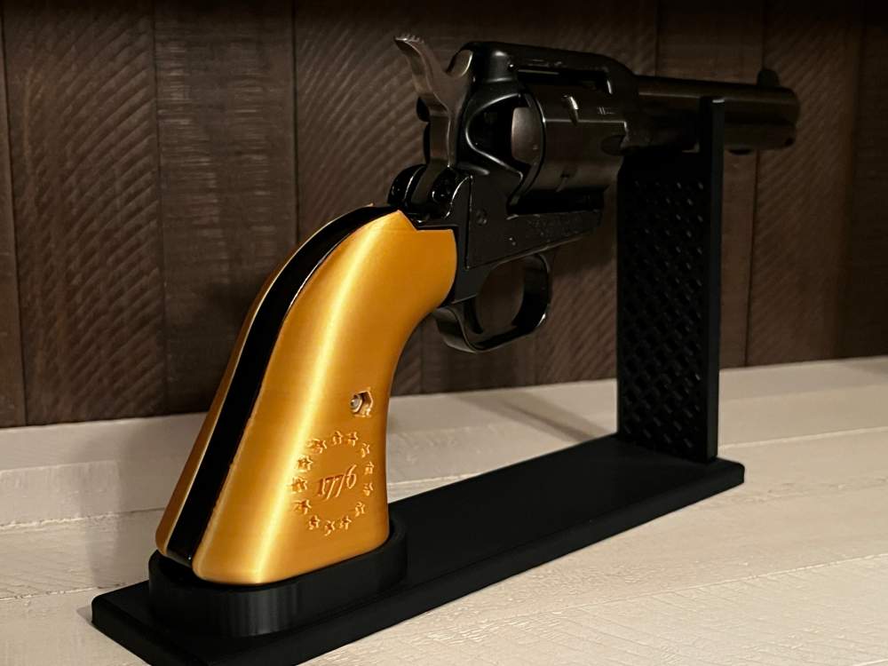 Heritage Rough Rider Stand Grizzly Grips - Custom 3D Printed Display-img-1