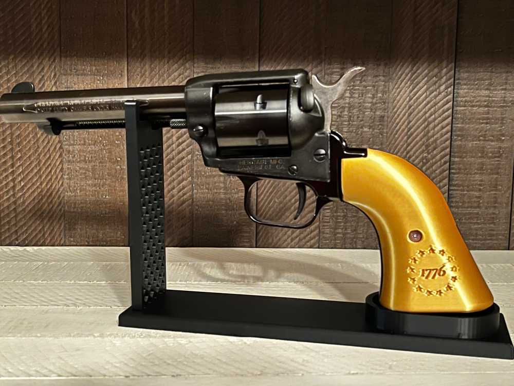 Heritage Rough Rider Stand Grizzly Grips - Custom 3D Printed Display-img-0