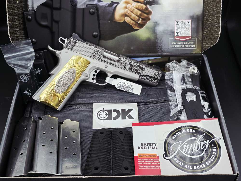Engraved Heaven & Hell KIMBER 45acp 1911 LW Bundle DK Customs Penny Auction-img-1