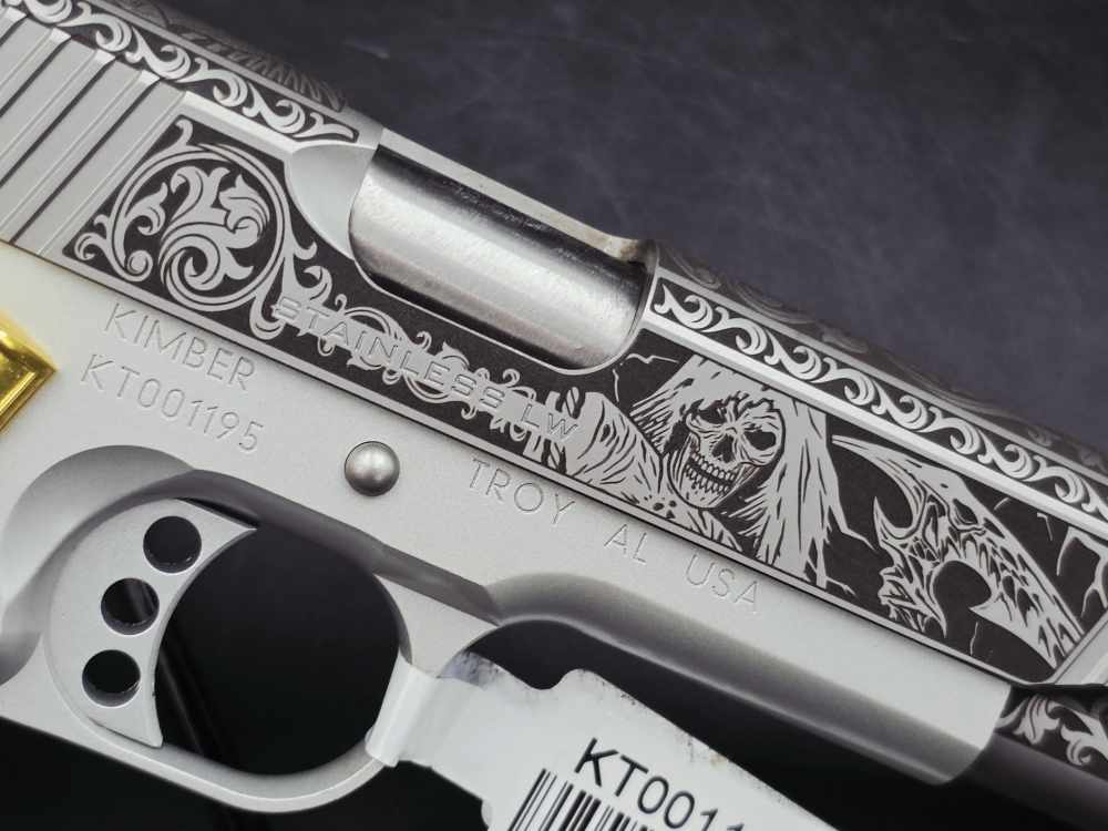 Engraved Heaven & Hell KIMBER 45acp 1911 LW Bundle DK Customs Penny Auction-img-10