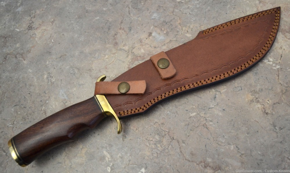 Custom Made Surgical Steel Hunting Knife with Walnut Wood Handle (AS 17)-img-6
