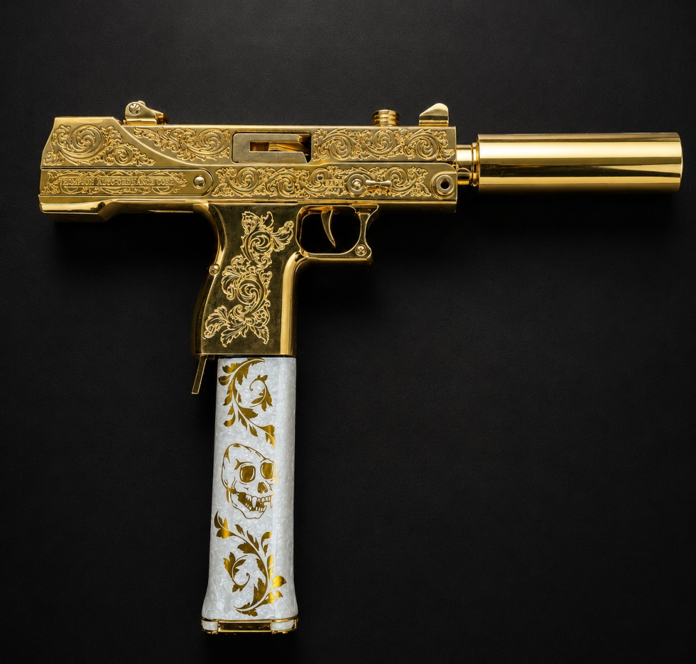 Iron Monkey "The Easy MAC" MAC11 9mm 1 of 50 Limited Edition 24K Gold Plate-img-0
