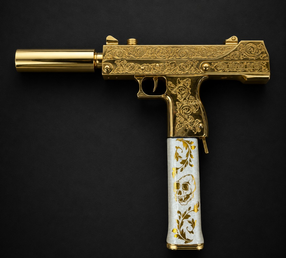 Iron Monkey "The Easy MAC" MAC11 9mm 1 of 50 Limited Edition 24K Gold Plate-img-1