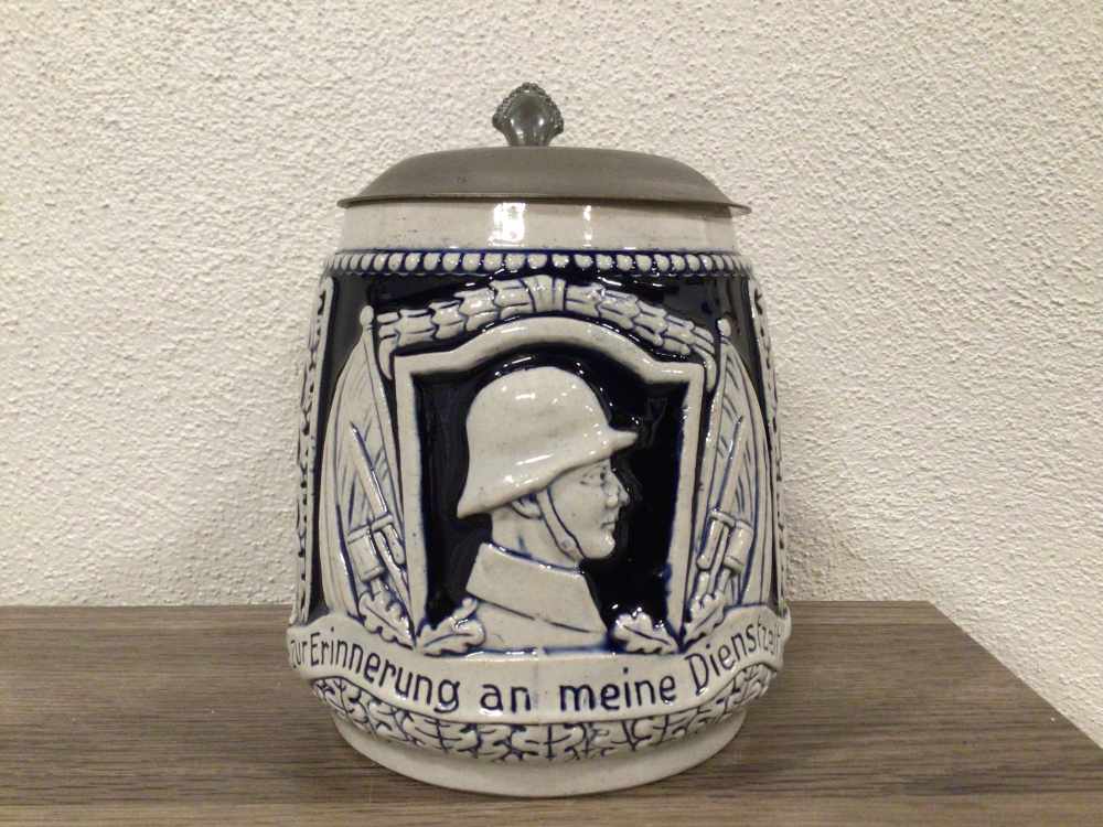 Original WWII German Infantry Stein - Near Mint - Mint W/Maker-img-0