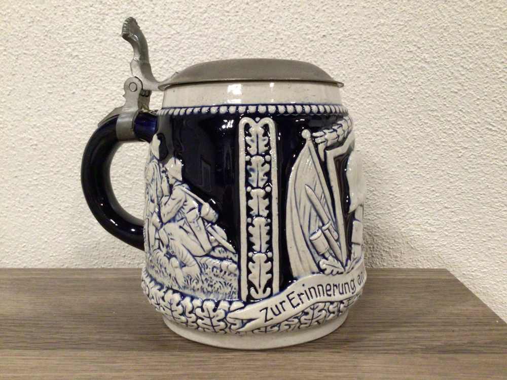 Original WWII German Infantry Stein - Near Mint - Mint W/Maker-img-2
