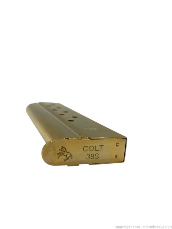 1911 Colt Factory 9 Round .38 SUPER Magazine 24K Gold-img-2