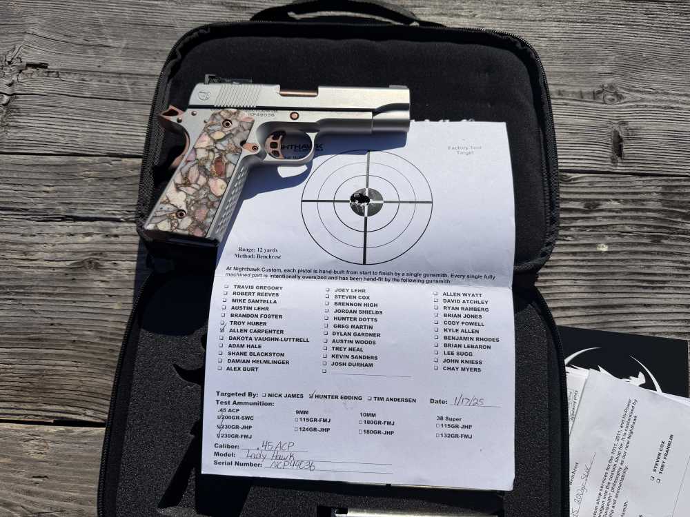 Nighthawk Custom Lady Hawk 2.0 - 45 ACP- Bull Barrel - Tritium Sights-img-14