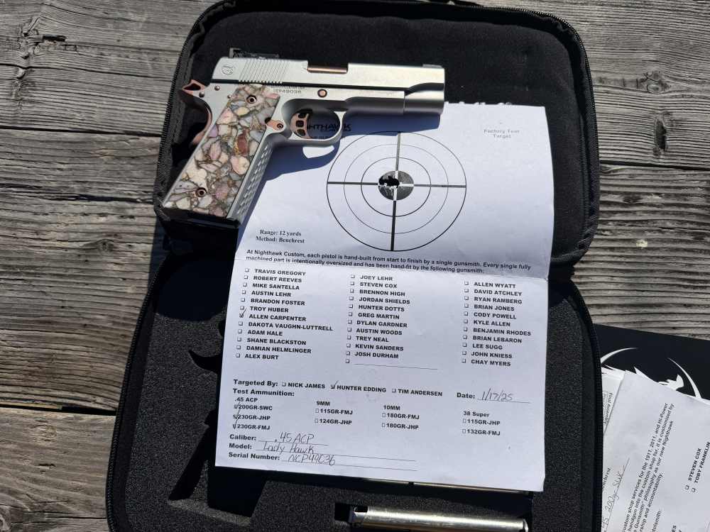 Nighthawk Custom Lady Hawk 2.0 - 45 ACP- Bull Barrel - Tritium Sights-img-13