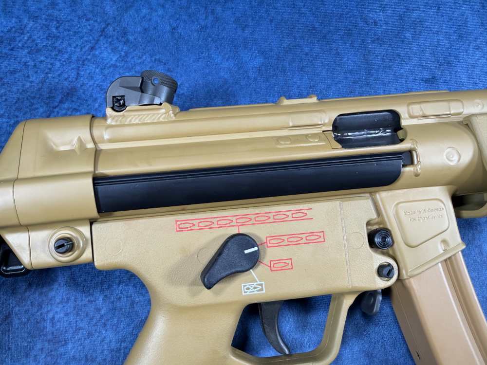 TRANSFERABLE FACTORY MP5 Push Pin with Burst Lower in RAL8000 EFILE READY-img-8