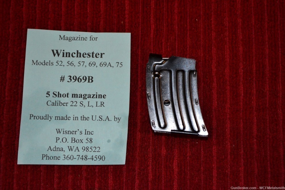 Reproduction Winchester model 52, 69, 69A, 75 magazine 5 shot-img-1