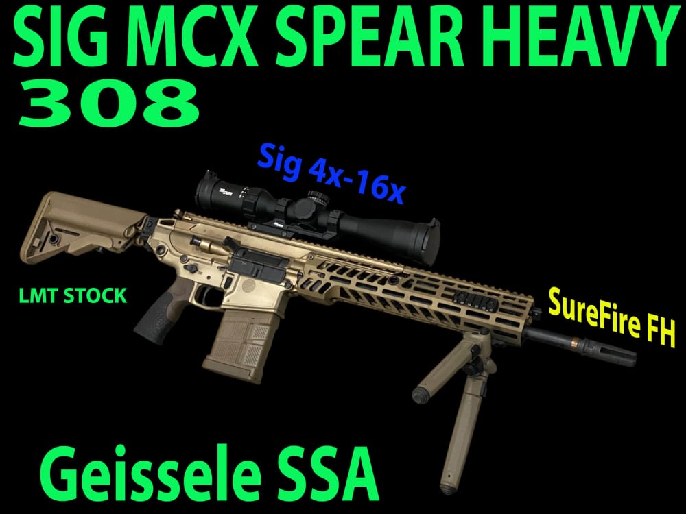 Sig MCX Spear 308 16in, Geissele SSA, Surefire FH, LMT Stock, Many Upgraded-img-0
