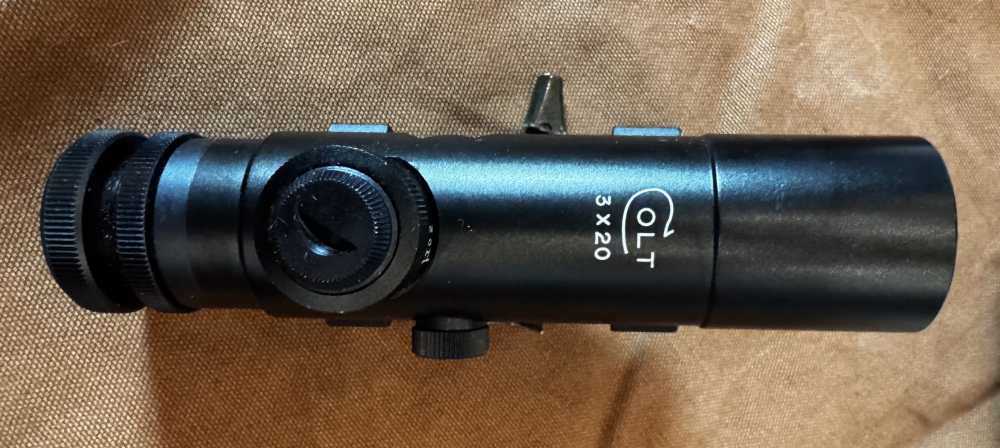 RARE Vintage Colt 3x20 AR-15 M16 Carry Handle Scope w/ Original Box - JTII -img-1