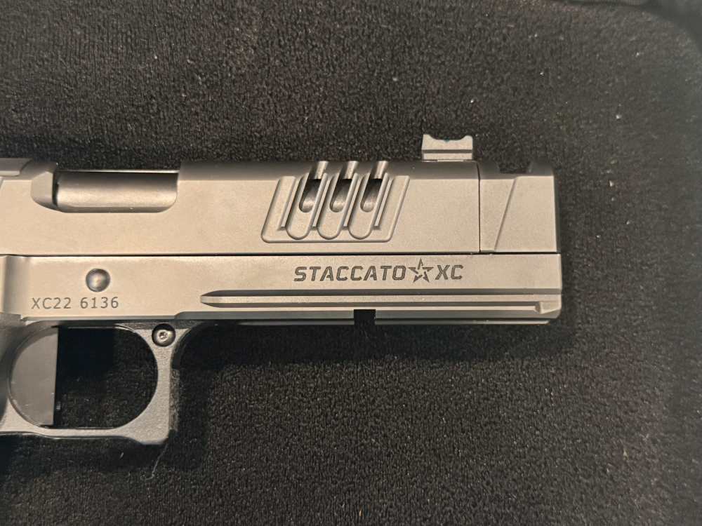 STACCATO XC 2011 9MM - UNDER 500 RDS - RED DIRT TRIGGER - OPTIC PLATES-img-6
