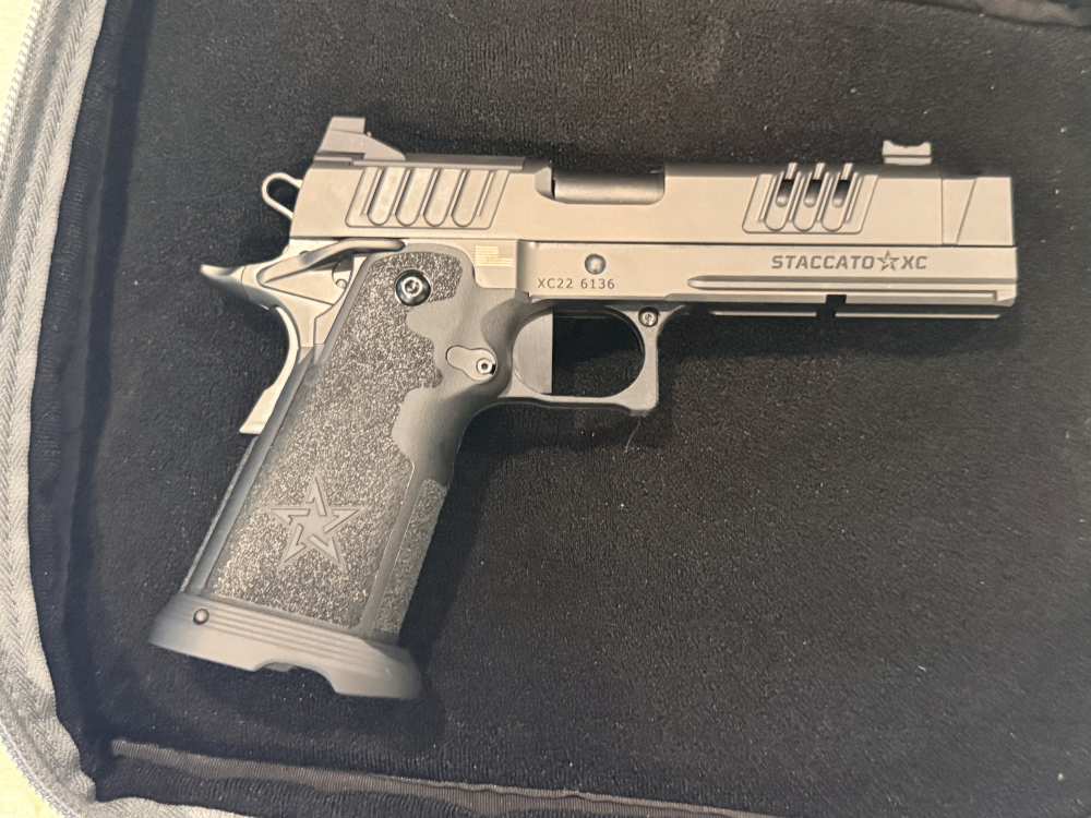 STACCATO XC 2011 9MM - UNDER 500 RDS - RED DIRT TRIGGER - OPTIC PLATES-img-1