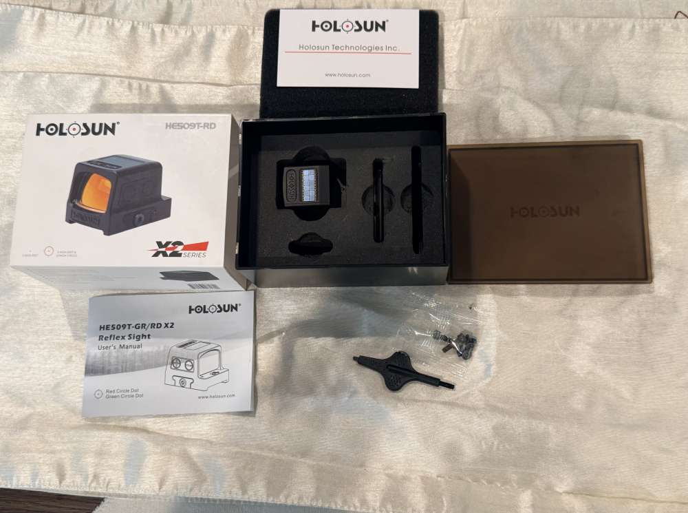 Holosun HE509T-X2 509T X2 Red Dot – Black – Mounted Only – Never Used-img-0
