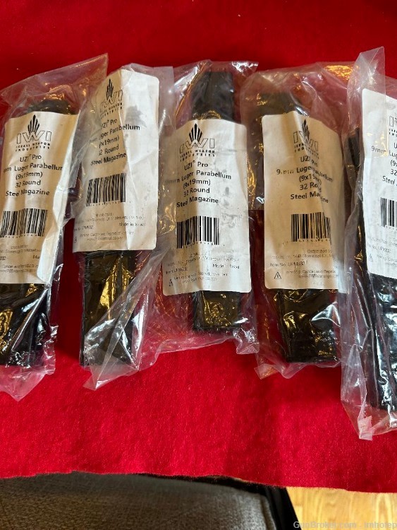 5 UZI IWI PRO Magazines 32 Rd New-img-0