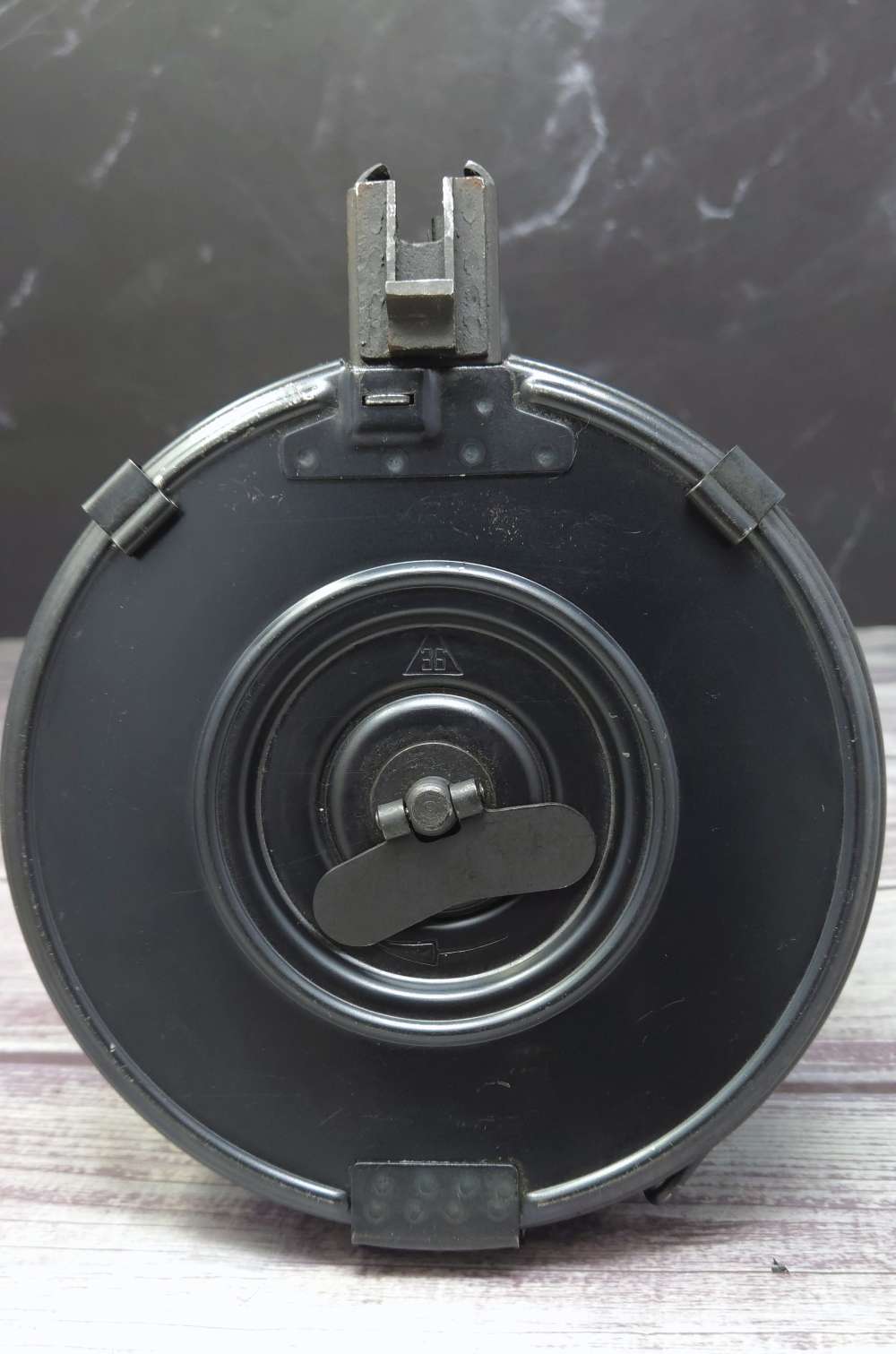 Rare Pre-Ban Chinese Triangle 36 AK-47 7.62x39 75rd Drum Magazine Very Nice-img-0