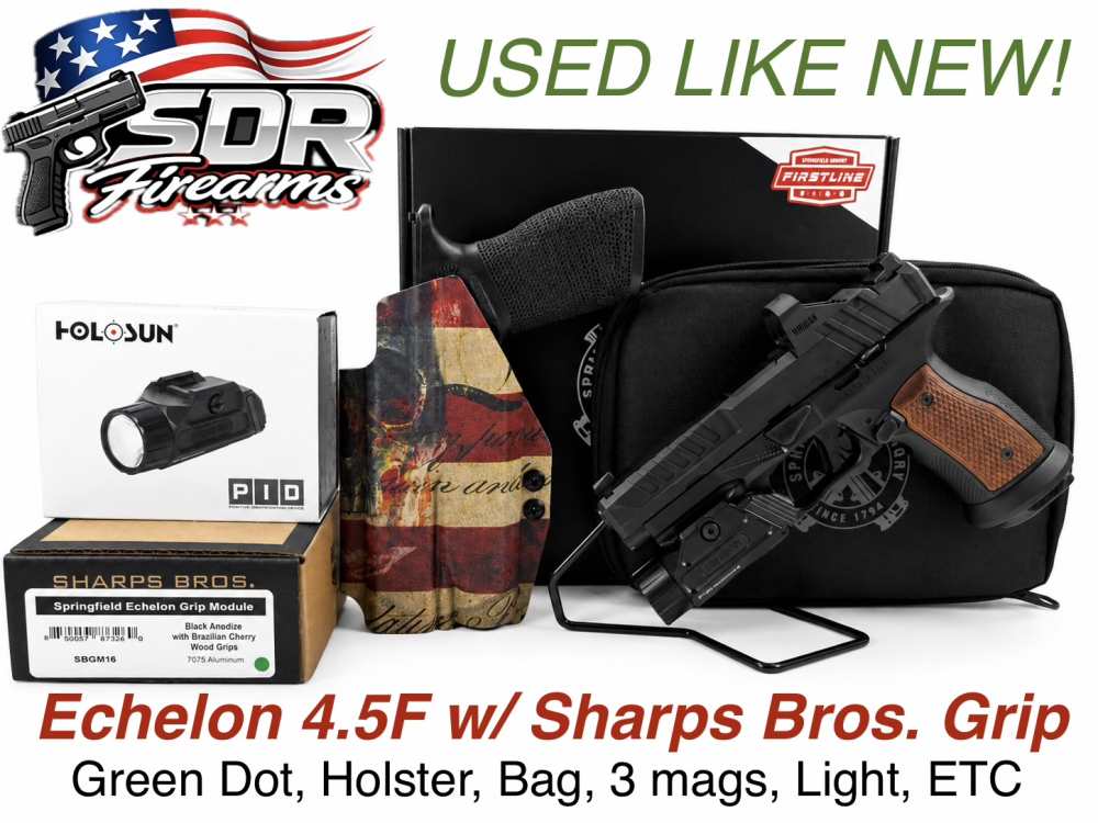 LIKE NEW! Springfield Echelon 4.5F w/ SharpBros Grip, & EXTRAS -img-0