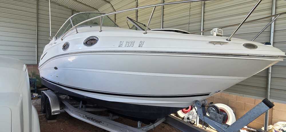 2009 SEARAY  25'  240  sundance  cabin cruiser w/ trailer  make cash offer-img-1