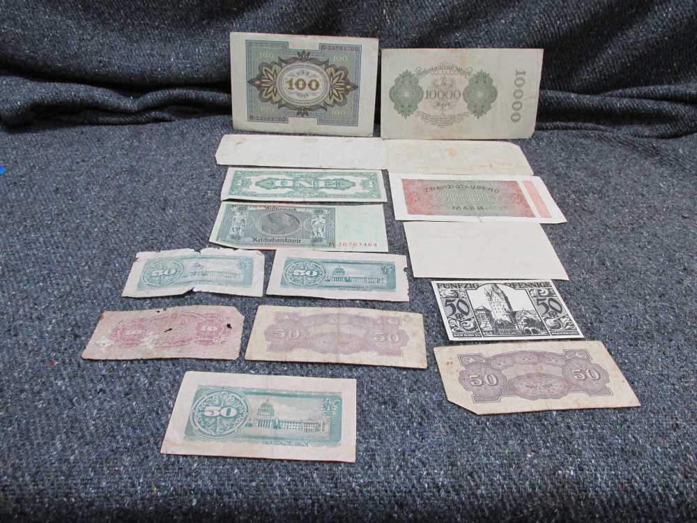LOT OF 15 PIECES WWII ERA WORLDWIDE PAPER MONEY-ALL GERMAN & JAPANESE-img-10
