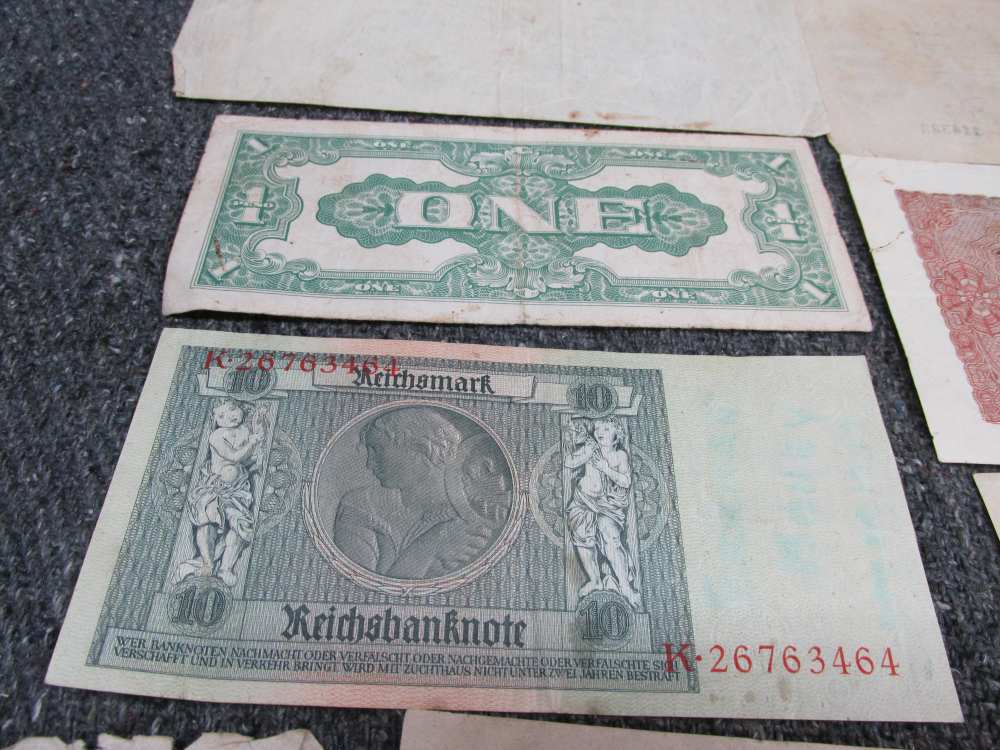 LOT OF 15 PIECES WWII ERA WORLDWIDE PAPER MONEY-ALL GERMAN & JAPANESE-img-12