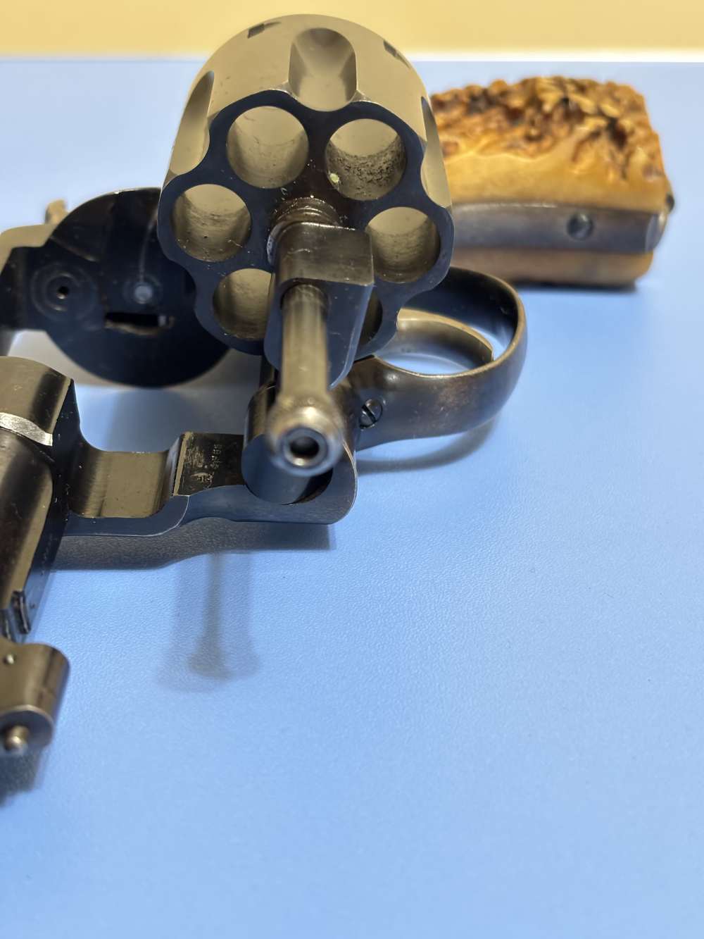 Smith & Wesson Double Action .45ACP 6 RD 5.5" Stag Horn Grips Clean Piece-img-43