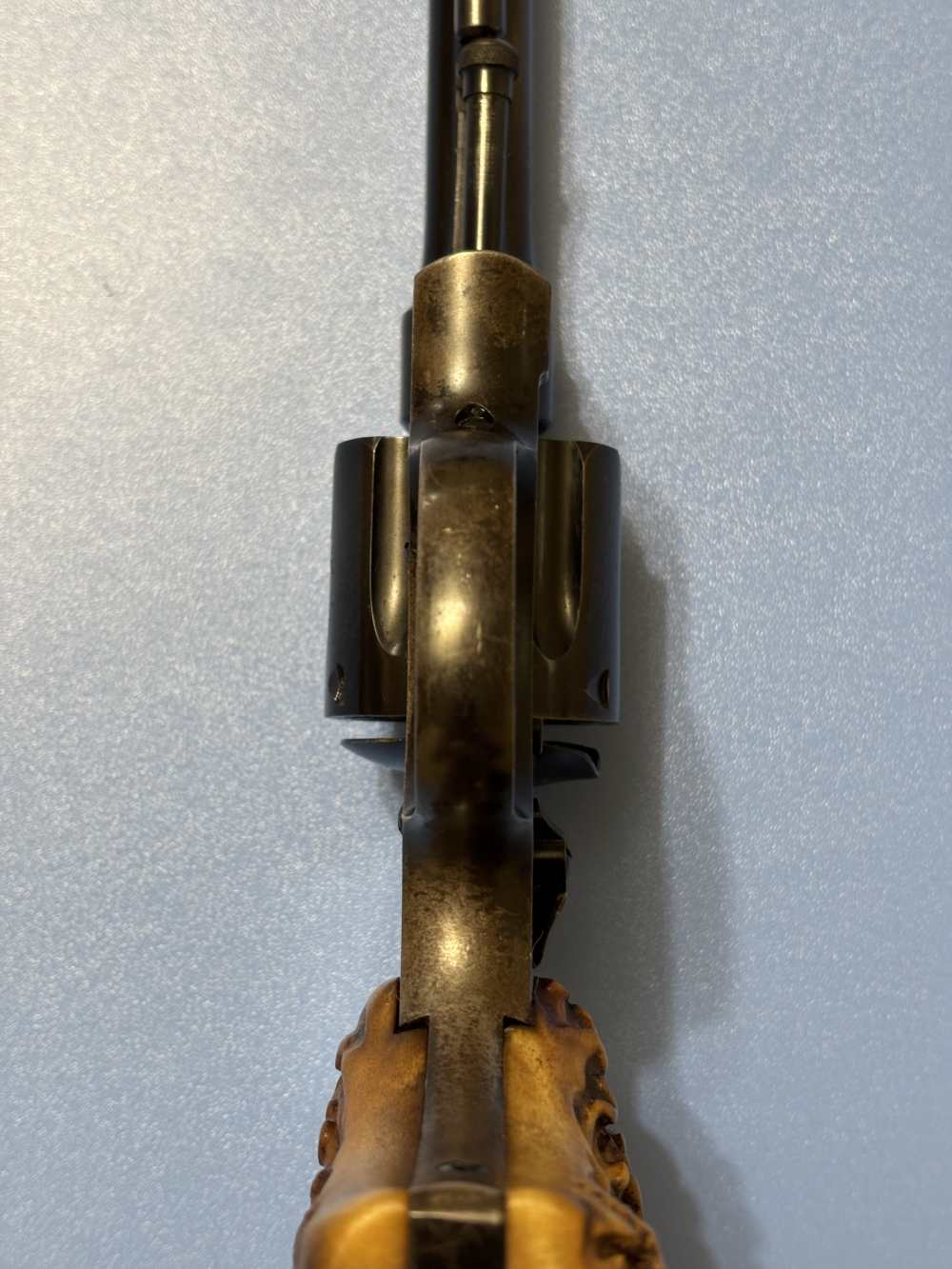 Smith & Wesson Double Action .45ACP 6 RD 5.5" Stag Horn Grips Clean Piece-img-31