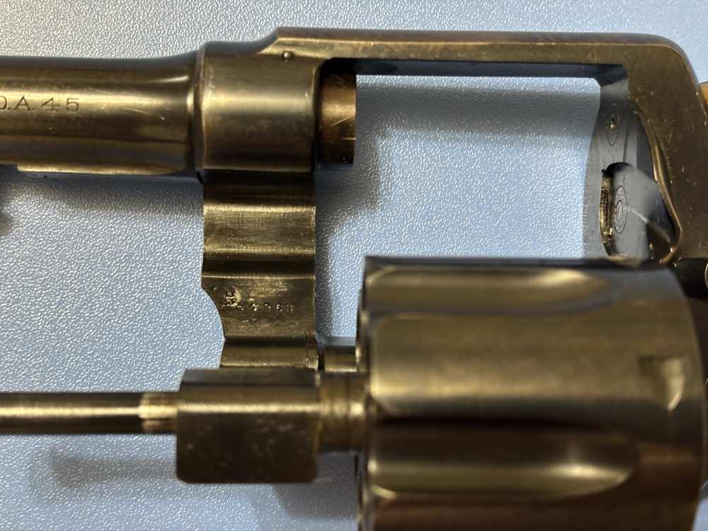 Smith & Wesson Double Action .45ACP 6 RD 5.5" Stag Horn Grips Clean Piece-img-34