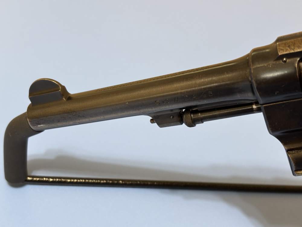 Smith & Wesson Double Action .45ACP 6 RD 5.5" Stag Horn Grips Clean Piece-img-4