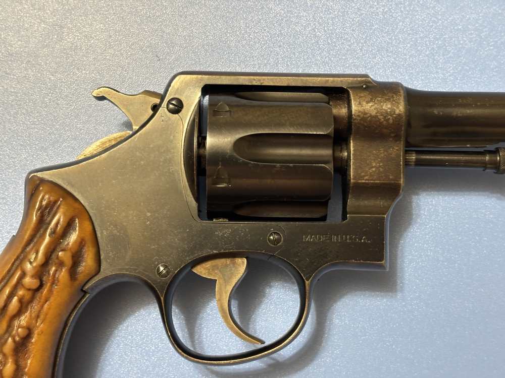 Smith & Wesson Double Action .45ACP 6 RD 5.5" Stag Horn Grips Clean Piece-img-25