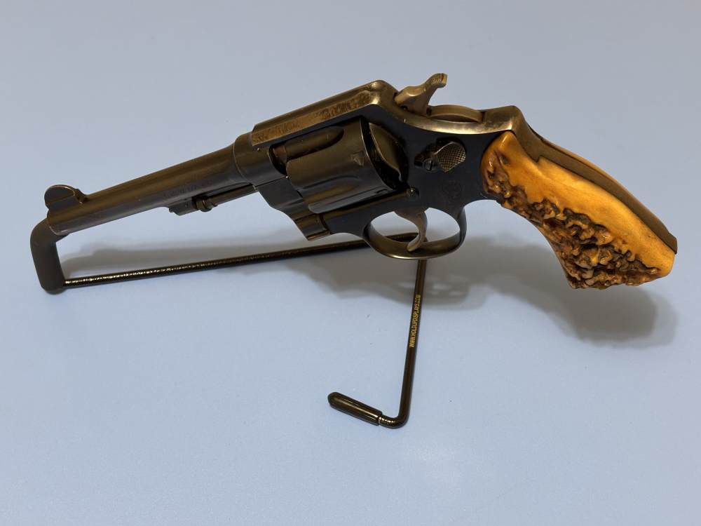 Smith & Wesson Double Action .45ACP 6 RD 5.5" Stag Horn Grips Clean Piece-img-0