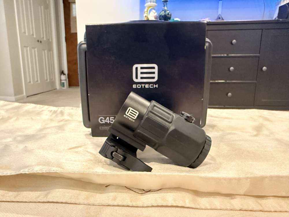 EOTECH G45 5X Magnifier - STS Quick Detach Mount - Excellent Condition-img-0