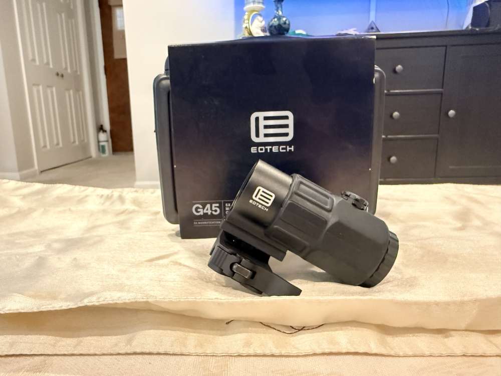 EOTECH G45 5X Magnifier - STS Quick Detach Mount - Excellent Condition-img-3