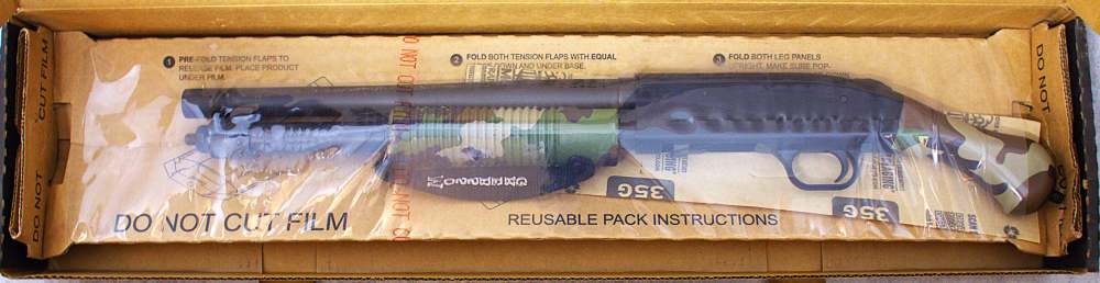 New in Box Mossberg 590 Shockwave Woodland Camo 12 ga "Firearm"-img-1
