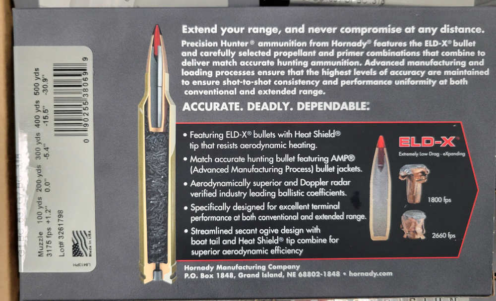 HORNADY PRECISION HUNTER 28 NOSLER 162 GR ELD-X -img-2