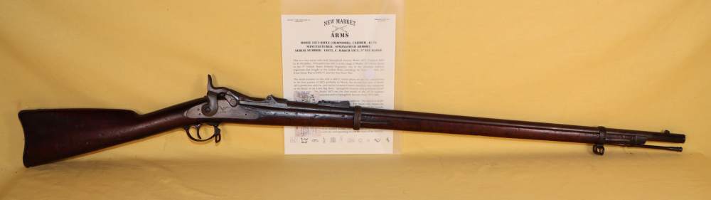 Rare & Early Springfield Model 1873 Trapdoor Rifle c. 1875, 5th Inf Regt-img-0