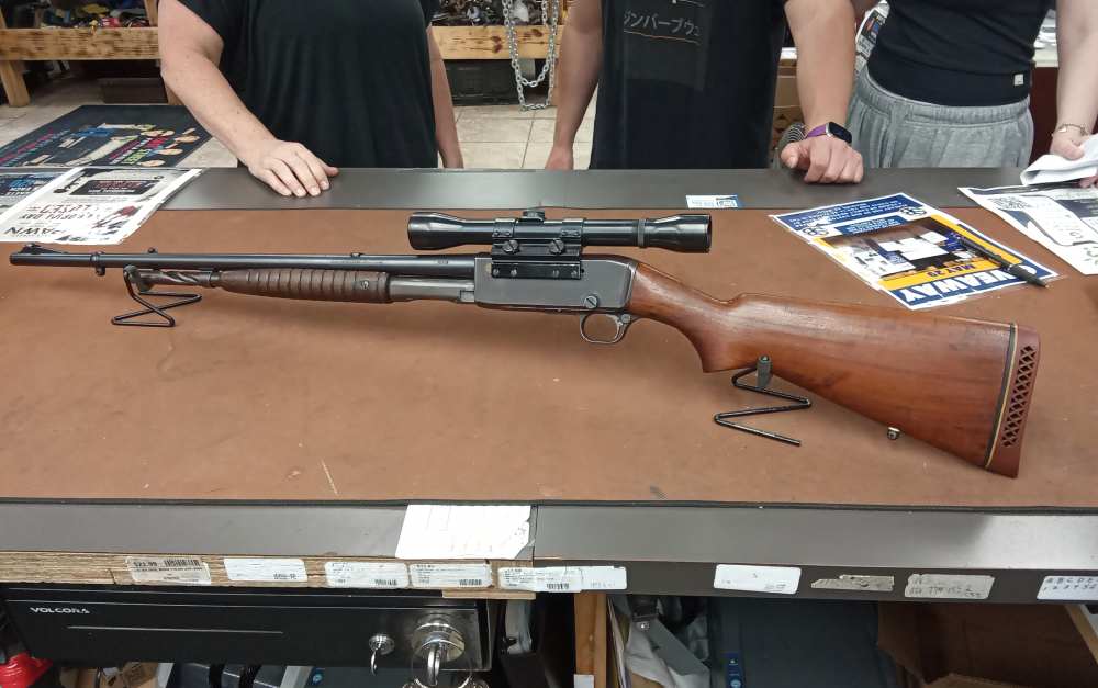 Remington model 14 30 REM pump action rifle -img-0